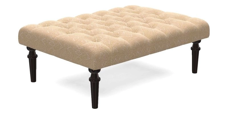 Pentlow Footstool in Mulberry Pompadour Floral Velvet Spice