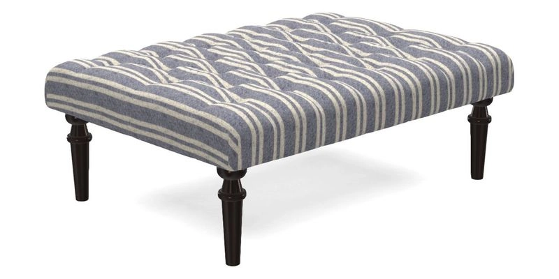 Pentlow Footstool in Mulberry Pompadour Floral Velvet Spice