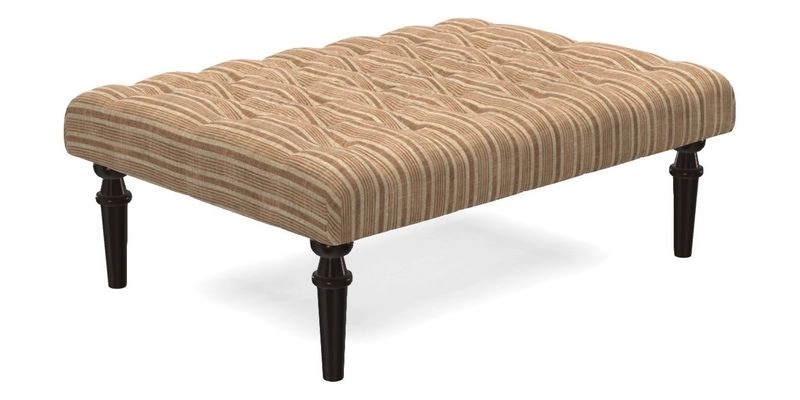 Pentlow Footstool in Mulberry Pompadour Floral Velvet Spice