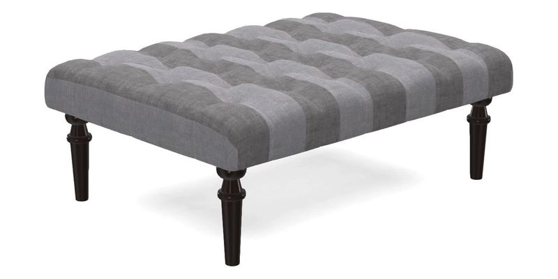 Pentlow Footstool in Mulberry Pompadour Floral Velvet Spice