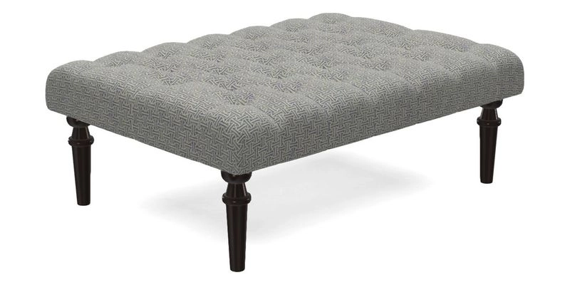 Pentlow Footstool in Mulberry Pompadour Floral Velvet Spice