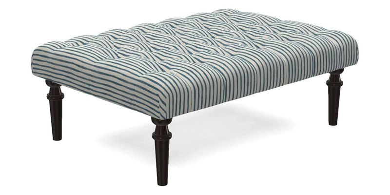 Pentlow Footstool in Mulberry Pompadour Floral Velvet Spice