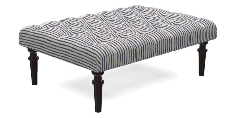 Pentlow Footstool in Mulberry Pompadour Floral Velvet Spice