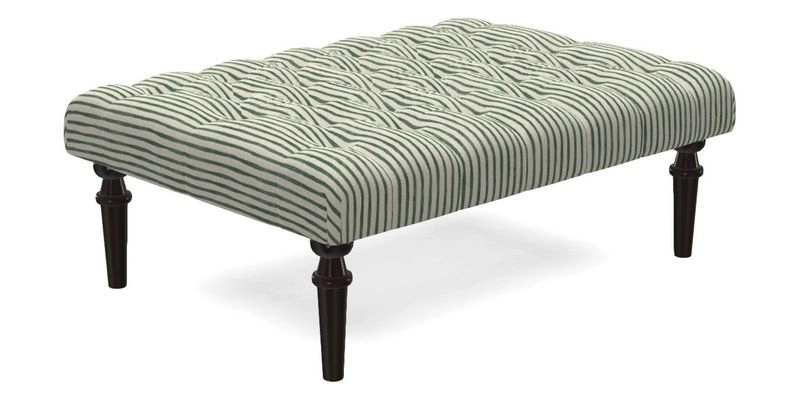 Pentlow Footstool in Mulberry Pompadour Floral Velvet Spice