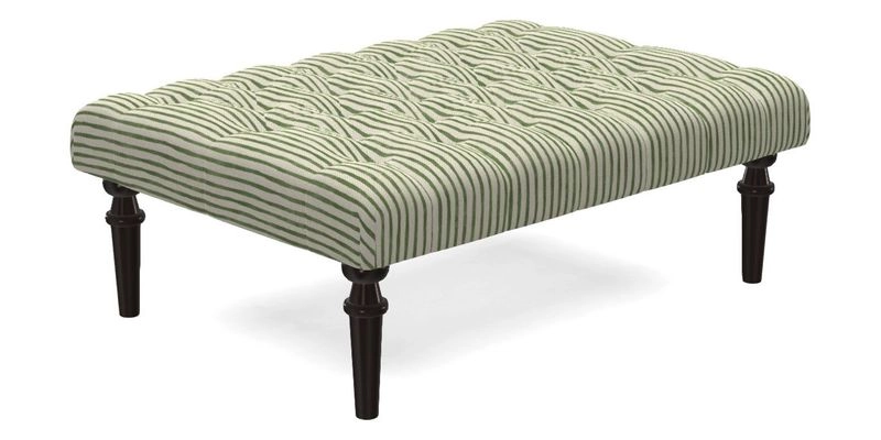 Pentlow Footstool in Mulberry Pompadour Floral Velvet Spice