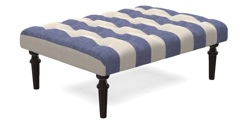 Pentlow Footstool in Mulberry Pompadour Floral Velvet Spice