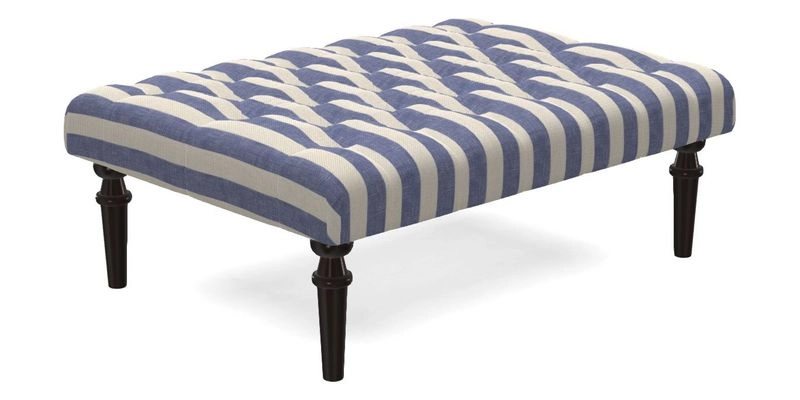 Pentlow Footstool in Mulberry Pompadour Floral Velvet Spice
