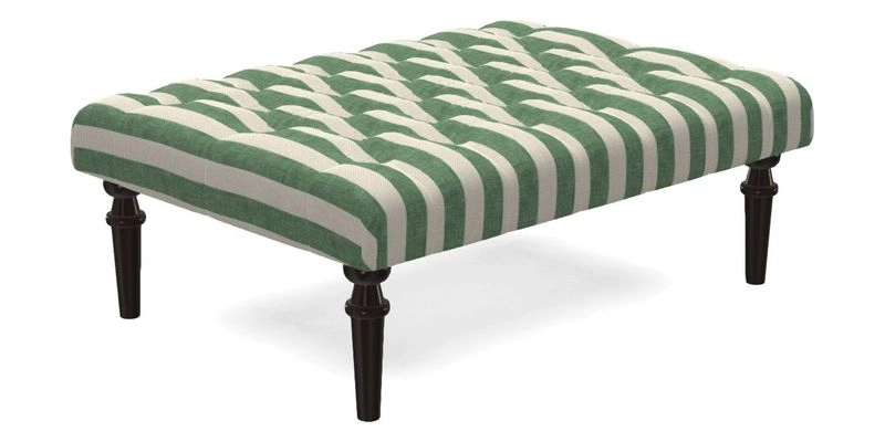 Pentlow Footstool in Mulberry Pompadour Floral Velvet Spice