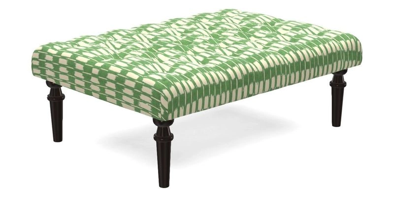Pentlow Footstool in Mulberry Pompadour Floral Velvet Spice