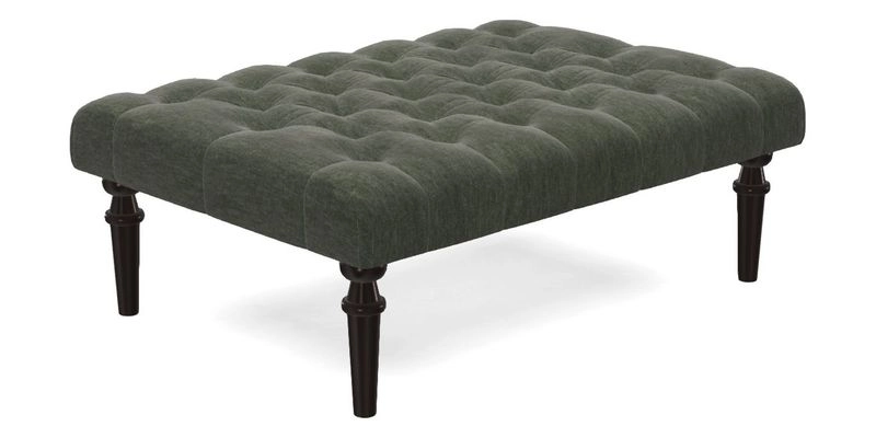 Pentlow Footstool in Mulberry Pompadour Floral Velvet Spice