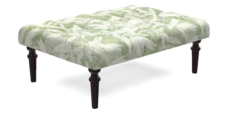 Pentlow Footstool in Mulberry Pompadour Floral Velvet Spice