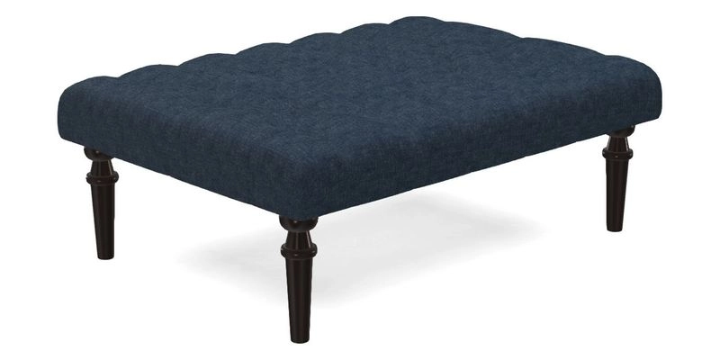 Pentlow Footstool in Mulberry Pompadour Floral Velvet Spice