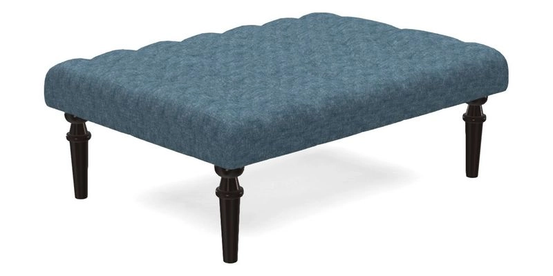Pentlow Footstool in Mulberry Pompadour Floral Velvet Spice