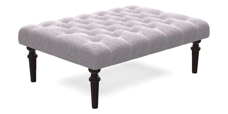 Pentlow Footstool in Mulberry Pompadour Floral Velvet Spice