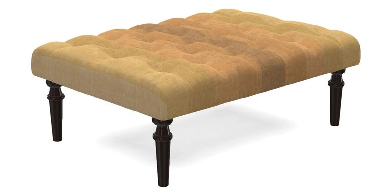 Pentlow Footstool in Mulberry Pompadour Floral Velvet Spice