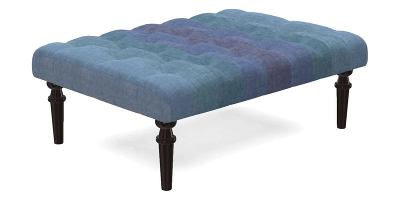 Pentlow Footstool in Mulberry Pompadour Floral Velvet Spice