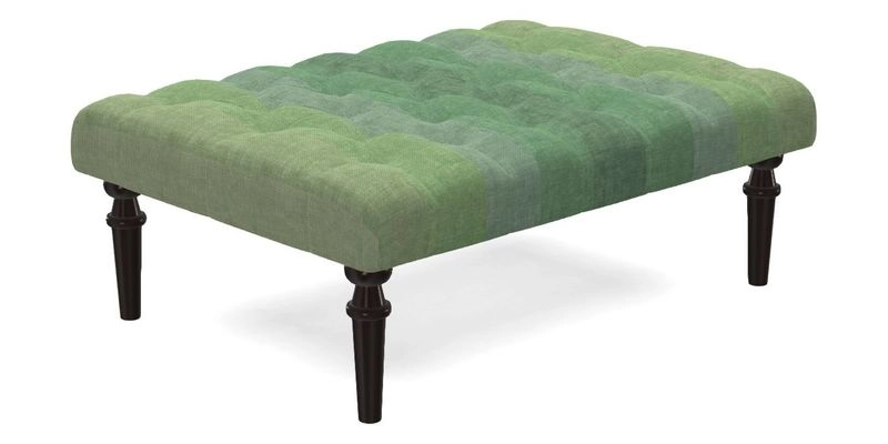 Pentlow Footstool in Mulberry Pompadour Floral Velvet Spice