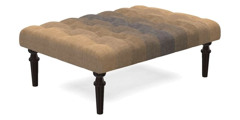 Pentlow Footstool in Mulberry Pompadour Floral Velvet Spice