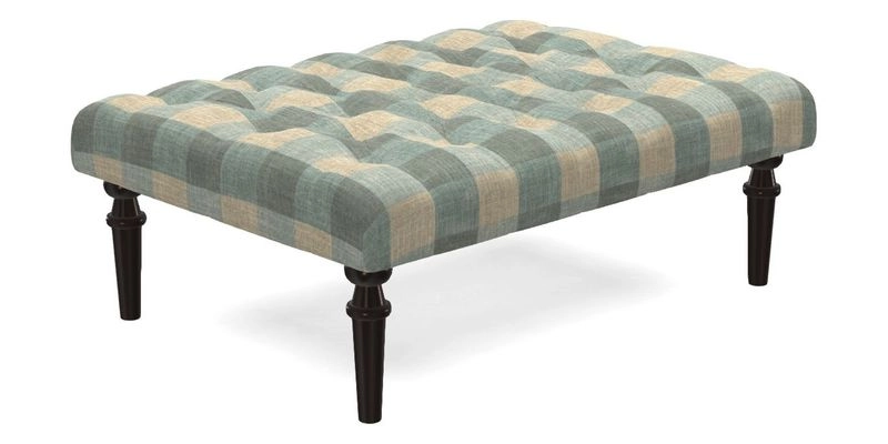 Pentlow Footstool in Mulberry Pompadour Floral Velvet Spice