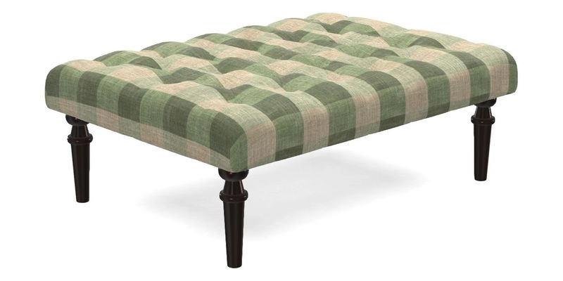 Pentlow Footstool in Mulberry Pompadour Floral Velvet Spice