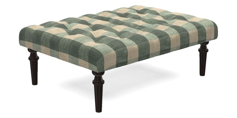 Pentlow Footstool in Mulberry Pompadour Floral Velvet Spice