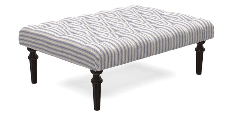 Pentlow Footstool in Mulberry Pompadour Floral Velvet Spice