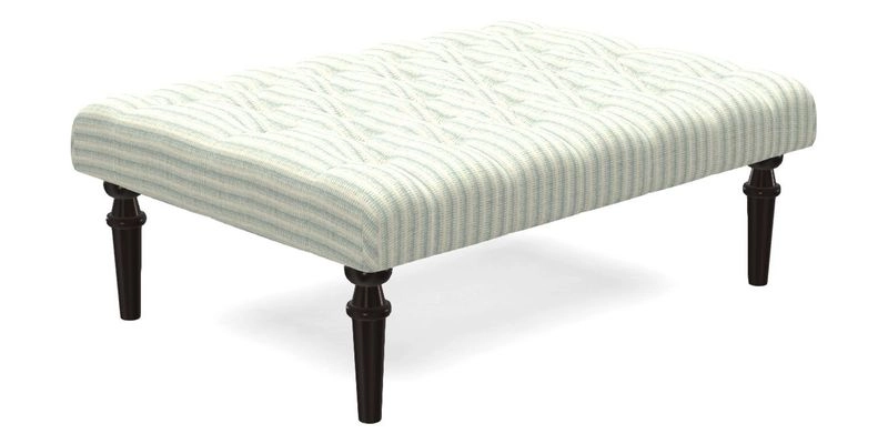 Pentlow Footstool in Mulberry Pompadour Floral Velvet Spice
