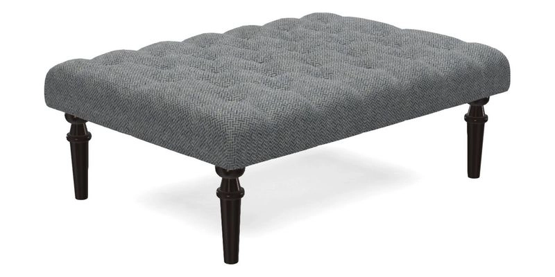 Pentlow Footstool in Mulberry Pompadour Floral Velvet Spice