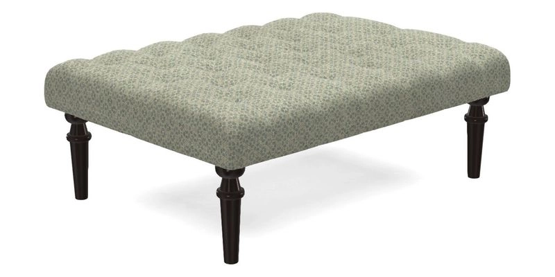 Pentlow Footstool in Mulberry Pompadour Floral Velvet Spice