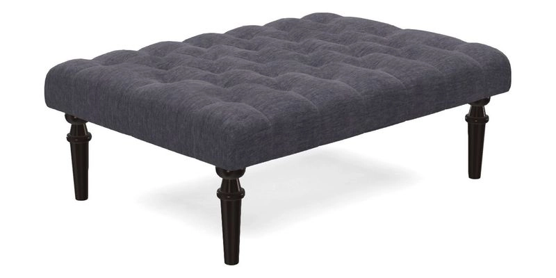 Pentlow Footstool in Mulberry Pompadour Floral Velvet Spice