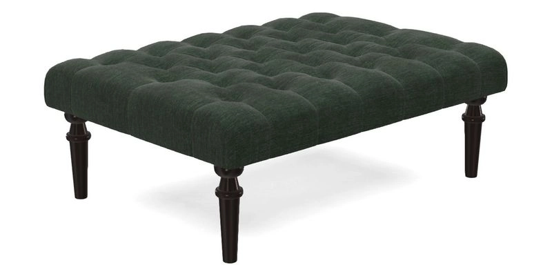 Pentlow Footstool in Mulberry Pompadour Floral Velvet Spice