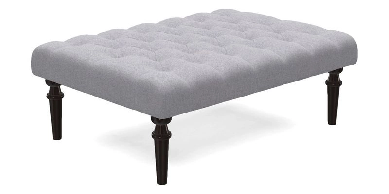 Pentlow Footstool in Mulberry Pompadour Floral Velvet Spice