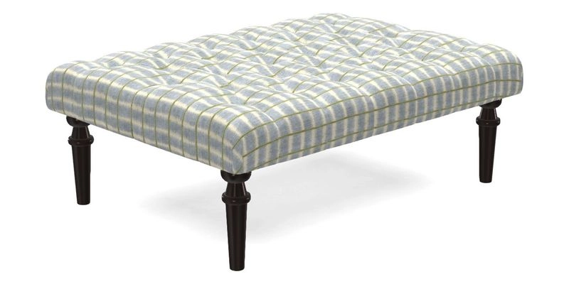 Pentlow Footstool in Mulberry Pompadour Floral Velvet Spice