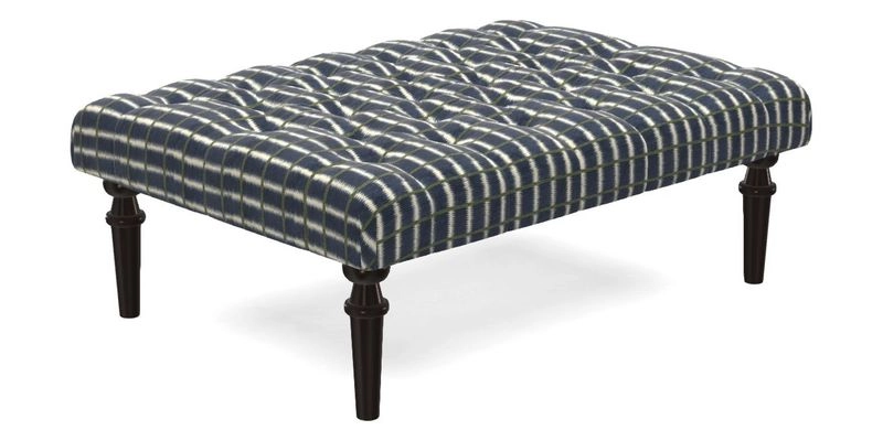Pentlow Footstool in Mulberry Pompadour Floral Velvet Spice