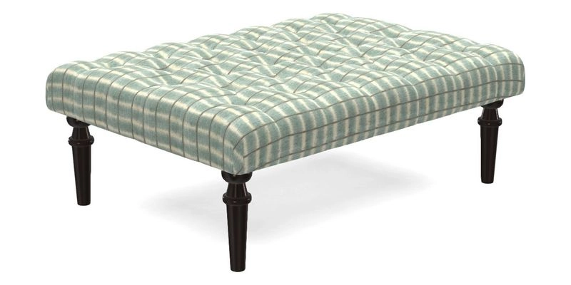 Pentlow Footstool in Mulberry Pompadour Floral Velvet Spice
