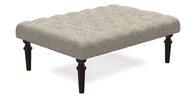 Pentlow Footstool in Mulberry Pompadour Floral Velvet Spice