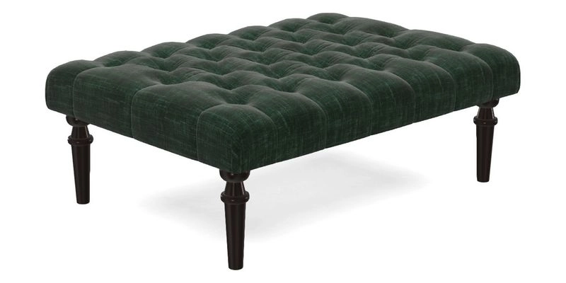 Pentlow Footstool in Mulberry Pompadour Floral Velvet Spice