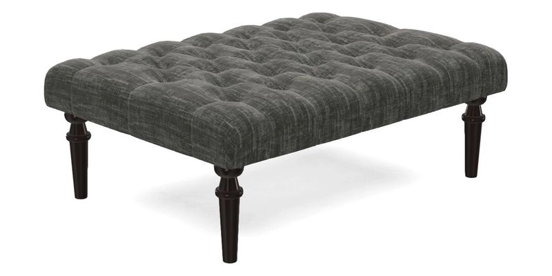 Pentlow Footstool in Mulberry Pompadour Floral Velvet Spice