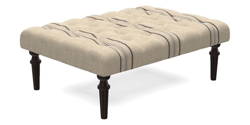 Pentlow Footstool in Mulberry Pompadour Floral Velvet Spice
