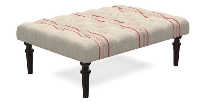 Pentlow Footstool in Mulberry Pompadour Floral Velvet Spice