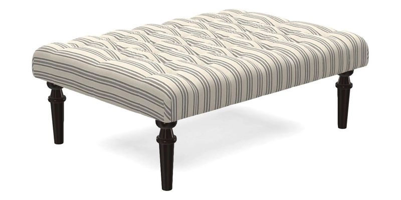 Pentlow Footstool in Mulberry Pompadour Floral Velvet Spice