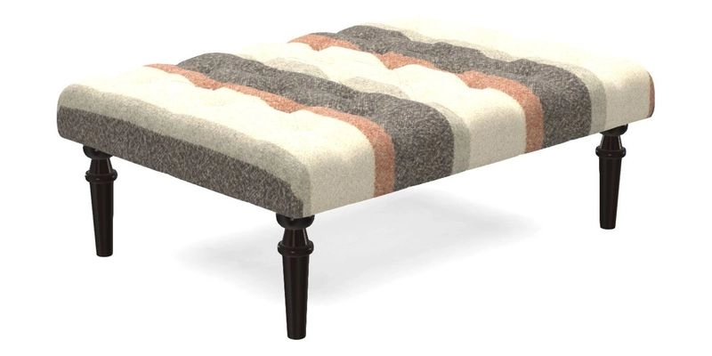 Pentlow Footstool in Mulberry Pompadour Floral Velvet Spice