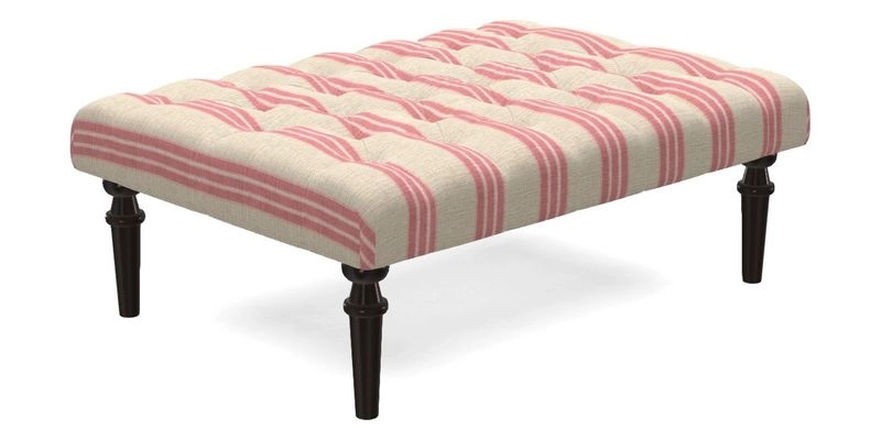 Pentlow Footstool in Mulberry Pompadour Floral Velvet Spice