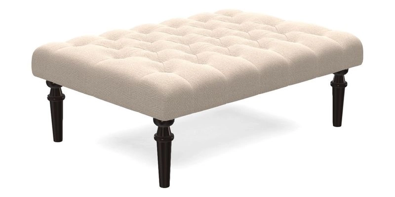 Pentlow Footstool in Mulberry Pompadour Floral Velvet Spice