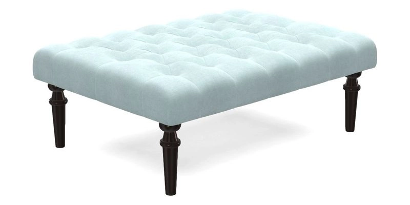 Pentlow Footstool in Mulberry Pompadour Floral Velvet Spice