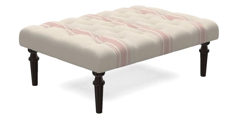 Pentlow Footstool in Mulberry Pompadour Floral Velvet Spice