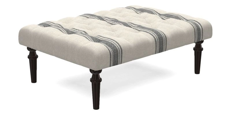 Pentlow Footstool in Mulberry Pompadour Floral Velvet Spice