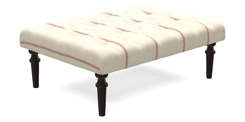 Pentlow Footstool in Mulberry Pompadour Floral Velvet Spice