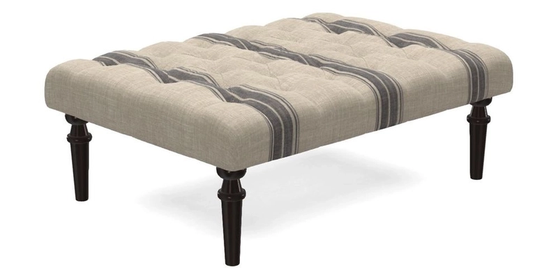 Pentlow Footstool in Mulberry Pompadour Floral Velvet Spice