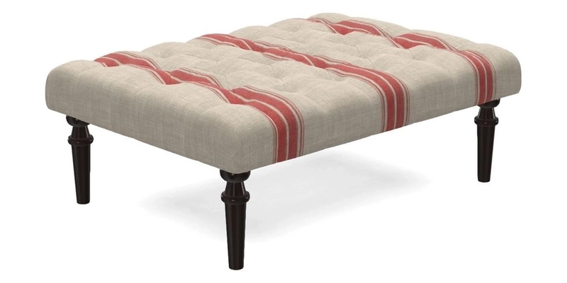 Pentlow Footstool in Mulberry Pompadour Floral Velvet Spice
